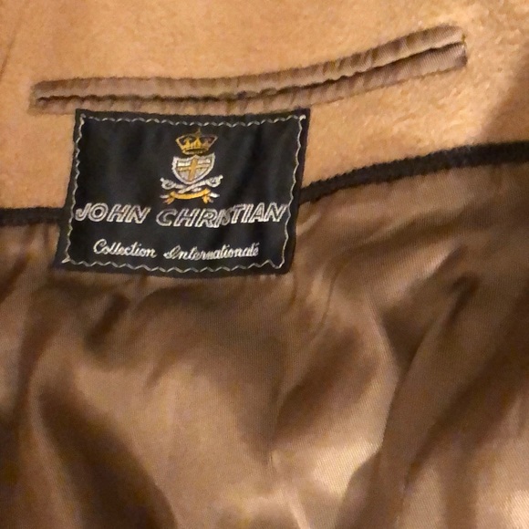 VINTAGE JOHN CHRISTIAN WOOL/CASHMERE TRENCH COAT - Picture 7 of 8